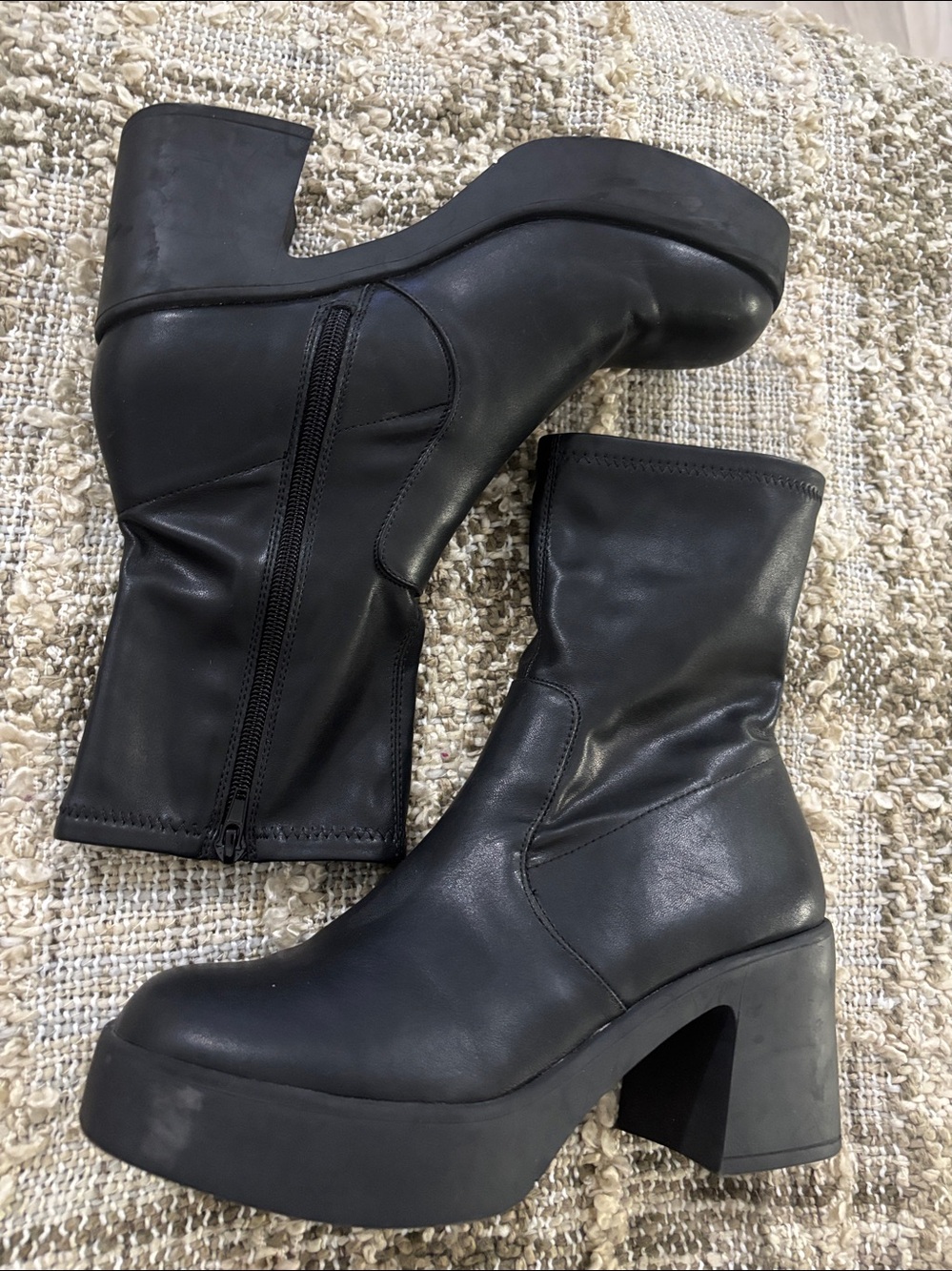 Steve Medden Women's Black Platform Ankle Boots Size 8 - Picture 8 of 15
